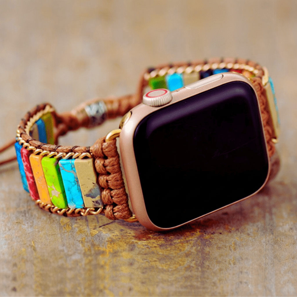 Bracelet Apple Watch Unisexe Jaspe Mix